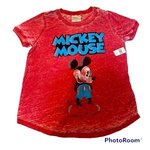 NWT Disney Parks Boutique Red Semi-Sheer Mickey Shirt -Size Women’s XL